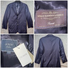 J Crew Mens Ludlow Blazer Jacket Italian Flannel Wool Navy 40R NEW