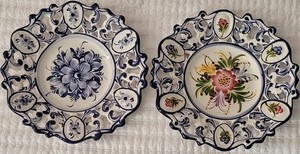 RCCL Pair of Ceramic Decorative Plates Hand Made Portugal