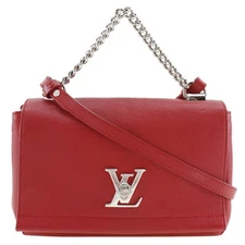 LOUIS VUITTON M51202 2WAY Rock Me BB Shoulder Bag Ruby Red Calfskin Women