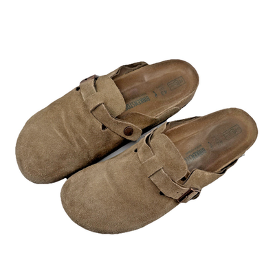 靴 BIRKENSTOCK Boston BS taupe 43 BIRKENSTOCK Boston Soft Footbed Clog Taupe Men Size 43 Suede Clog
