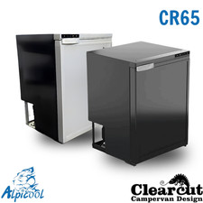 Alpicool 12v Compressor Fridge, Camper Van Slimline 65 Litre, Black or Silver
