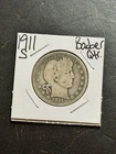 1911 S Barber Silver Quarter Good Better Date U.S. 25c Type Coin (Raw18327)