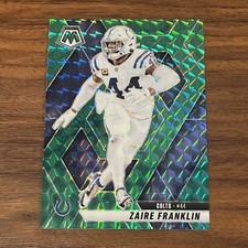2025 Panini Mosaic Zaire Franklin #41 Green Mosaic Prizm Indianapolis Colts