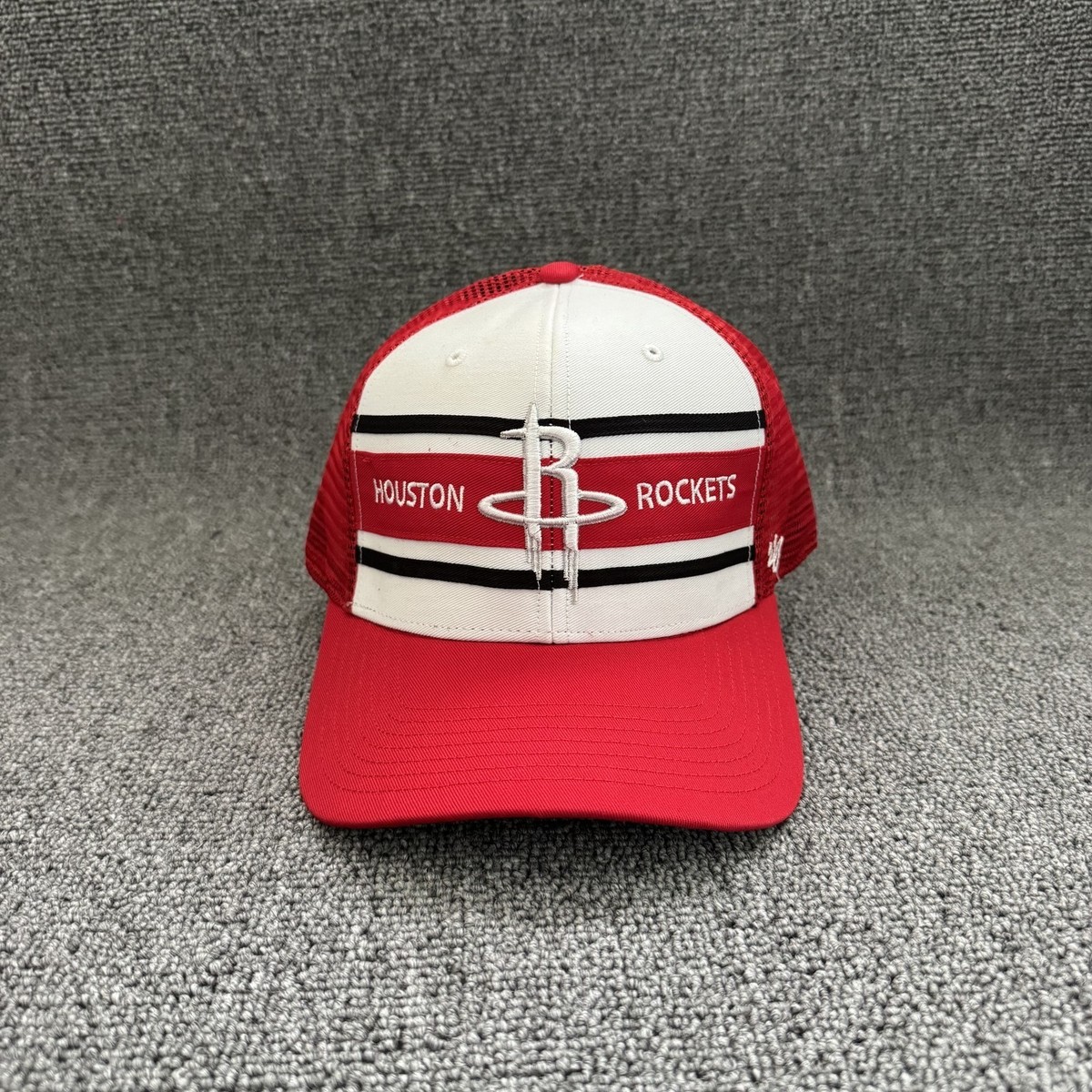 '47 Brand Houston Rockets Trucker Snapback Red White One Size NBA Hat