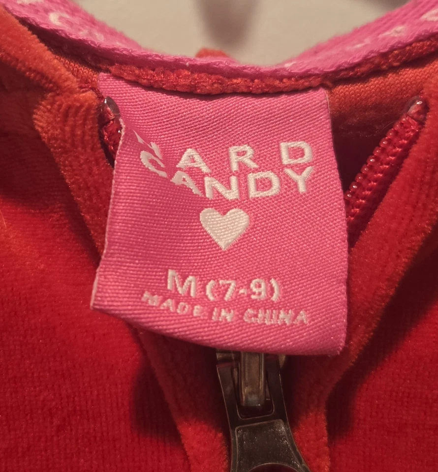 Abrigo Chaqueta Hard Candy Sudadera con Capucha Para Mujer Rojo Mediano Cremallera Completa Logo Love Ropa Activa Foto 3 de 4