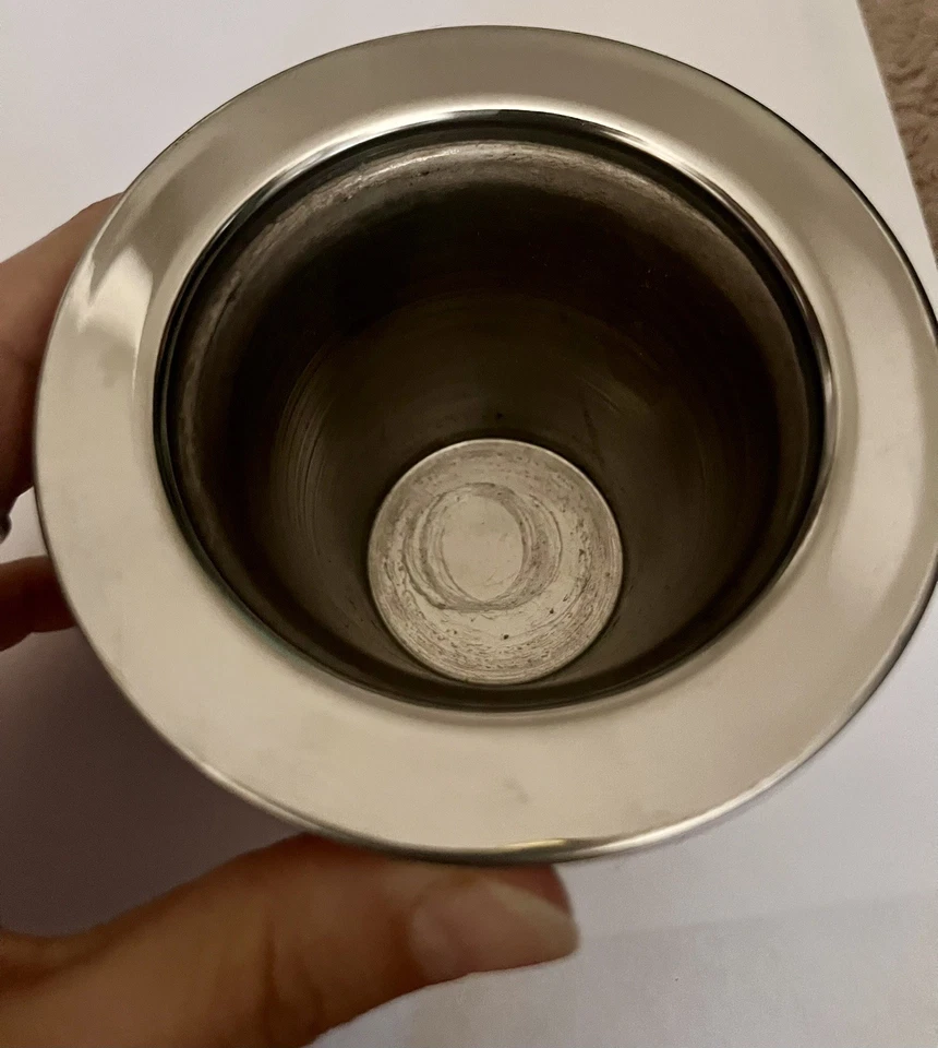 Excelente Taza Yerba MATE de Cuero Argantina Hecha a Mano Acero Inoxidable Nueva Foto 4 de 4