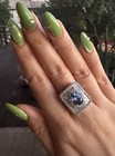 🔷 STUNNING  ~2.75ct Natural Sapphire ~3ctw Baguette Diamond 18K Gold Ring 10g — photo 1