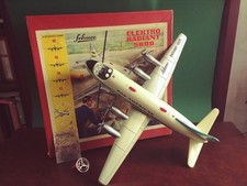 1960's Schuco 5600 Tin Elektro Radiant Pan American Airplane Tinplate w/ Or. Box
