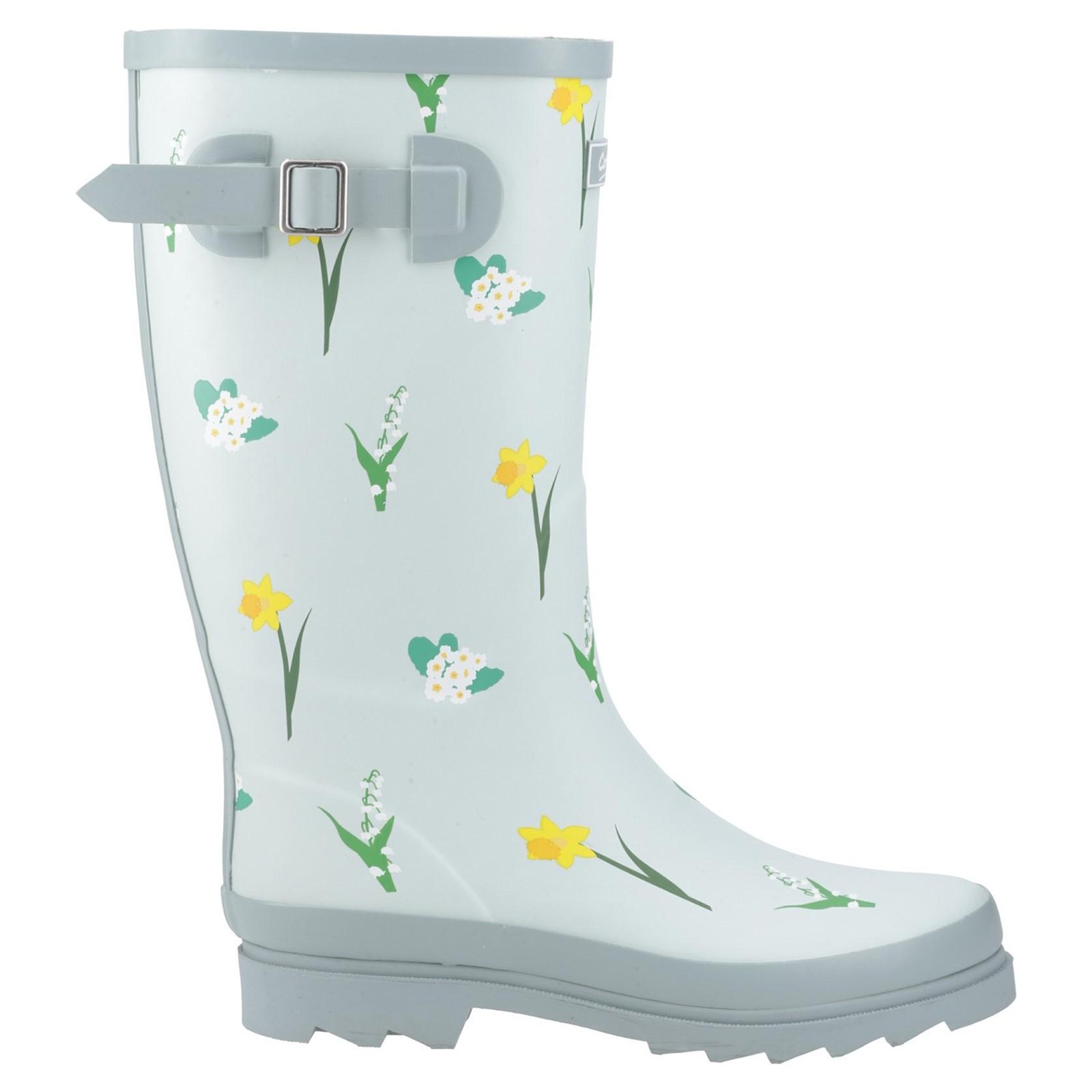 Cotswold Wildflower Wellington Boots for Women, Waterproof Rubber Rain Boots in Blue, Size UK 3 - Image 2