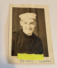 Photograph US Navy Sailor Name Covered For Privacy circa WW II