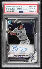 2021 Bowman Draft Chrome Pick Benny Montgomery #CDA-BM PSA 10 GEM MT Auto 0z8v