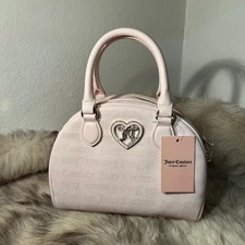 NWT Juicy Couture Flawless Dome Satchel - Gothic Dots Powder Blush