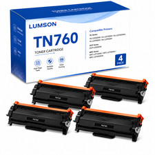 TN760 High Yeild Toner Cartridge 4Pack for TN760 HL-L2370DW MFC-L2710DW TN-760