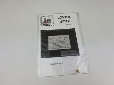 Rosewood Manor Loving Star Counted Cross Stitch Pattern With Charm 6S