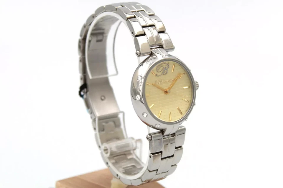 Blumarine Watch Bracelet Steel Quartz Gold Dial Elegant Woman New - Image 2 of 3