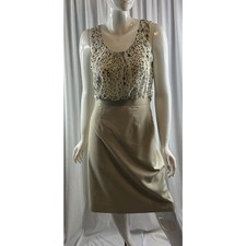 Classic Pencil Skirt, Beige, Sz: 10, 70-28