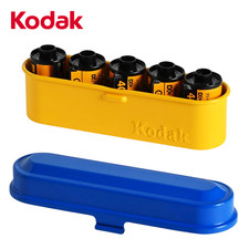 Kodak 35mm Film Case Storage Box Container Organizer Holds 5 Rolls BULE YELLOW