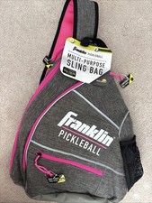 Franklin Sports Pickleball Sling Bag Gray Pink W Paddle Storage  Fence Hook NWT