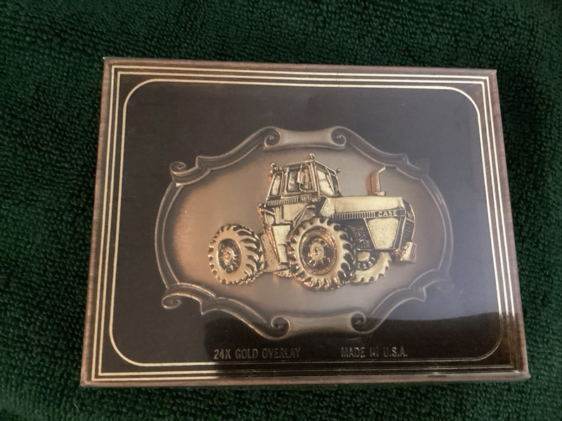 Vintage Raintree Haul Pak Belt Buckle Brass 1978 Construction Truck 24k Overlay