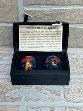 Vintage Chinese Health Baoding Music Balls Pheonix and Dragon Cloisonne