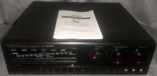 Audio 2000's AKJ7100 Key & Digital Echo Karaoke AV Mixer Working READ