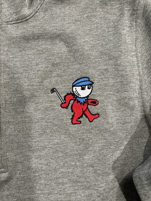 MALBON X GRATEFUL DEAD X NIKE MENS M DRI-FIT HALF ZIP GOLF DANCING