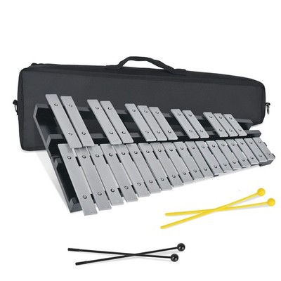 30 Notes Collapsible Glockenspiel Xylophone, Percussion Instrument Kit for Birth