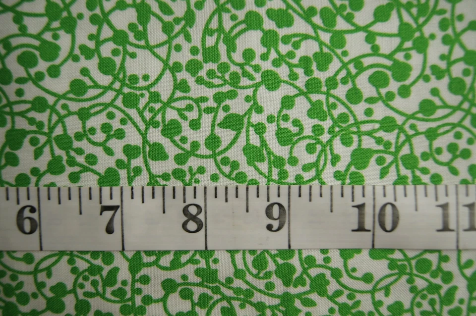 1  Yard Za Za by Erin Michael Green Vines Cotton Quilting Fabric  38" X 44" - Image 2 of 2