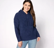 Barefoot Dreams Women's Top Sz S CozyChic Teddy Pullover Blue A619895