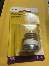 COOPER  Bussmann MB 15A Mini time delay Edison base fuse Breaker Circuit