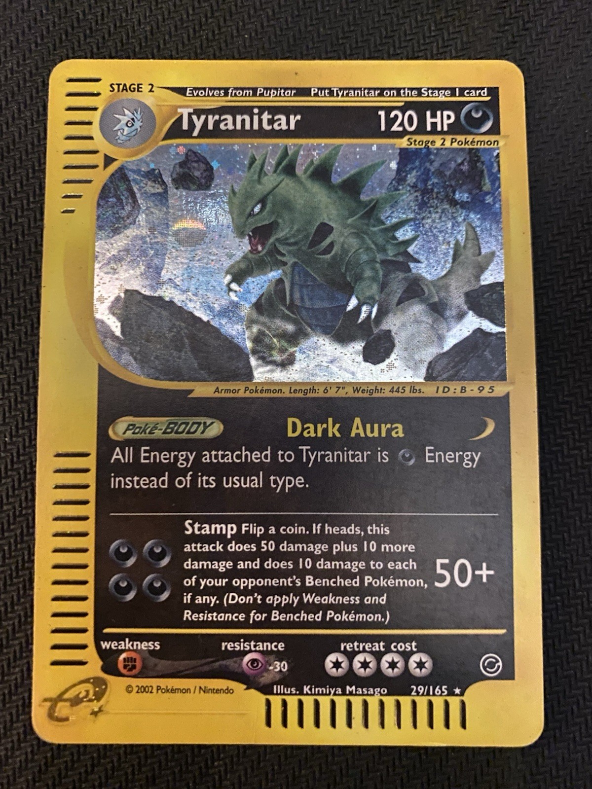 Pokémon TCG Tyranitar Expedition Base Set 29/165 Regular Holo Rare LP