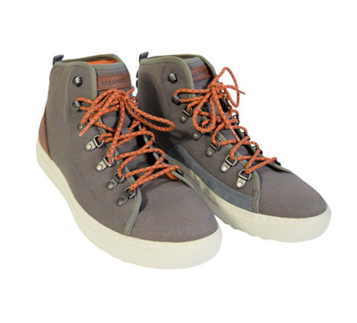 Merrell J71389 Mens 10.5 NWOB Castlerock Gray Canvas Sneaker Chukka Hiking Boots