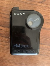 Vintage Sony Walkman SRF-29 Black AM/FM Radio w/Belt Clip 1980s TESTED - READ