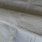 Antique Handmade LINEN 33" Runner + 34" Topper Hand Embroidery Drawn Thread Work — photo 7