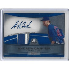 2010 Bowman Platinum Andrew Cashner Auto Patch Refractor 44/50 #PAR-AC CUBS