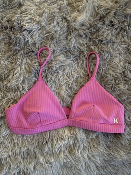 HURLEY Ladies Bikini Top Only Pink Size M 