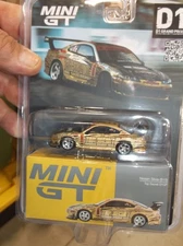 Mini Gt 1/64 Nissan Silvia S15 top secret gold NIB