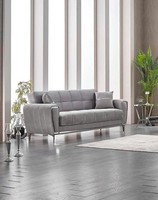 Couch Dreisitzer Polstersofa 3 Sitzer Stoffsofa Grau Sofa Design