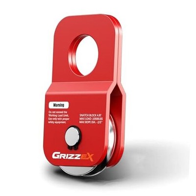 Heavy Duty Winch Snatch Block, 10,500 lbs Working Load, for Synthetic 4.8T Red