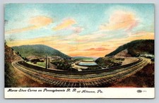 1908 Altoona PA Horseshoe Curve Pennsylvania RR Vintage Postcard HCL