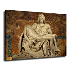  Michelangelo Pieta 1499 Old Master Poster Canvas Print HD PictureWall Art Decor