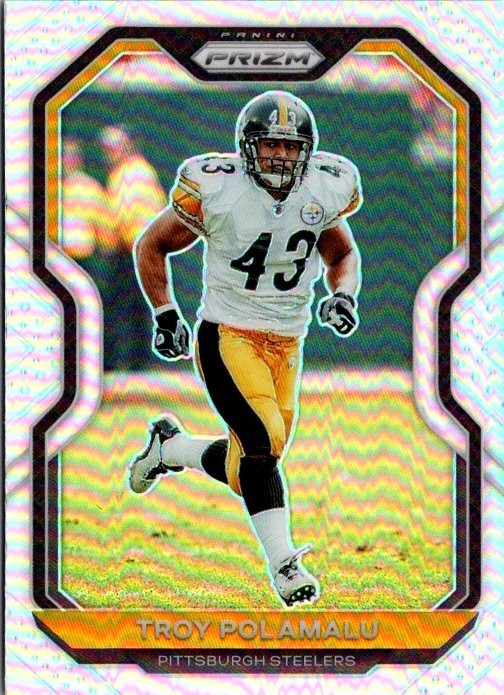 2020 Panini Prizm Troy Polamalu #73 Silver HOF Holo Card Pittsburgh Steelers