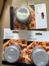 3*Mainstays Metal Bell Kitchen Cooking Timer 60-Minute Analog Mechanical Alarm