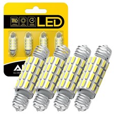 4pcs Canbus 39mm 40mm 41mm 42mm Led Festoon Dome Interior Light White Adjustable
