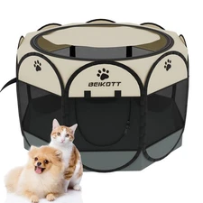 Pet Playpen, Foldable Dog Playpens, Portable Exercise Kennel Tent for Puppies...