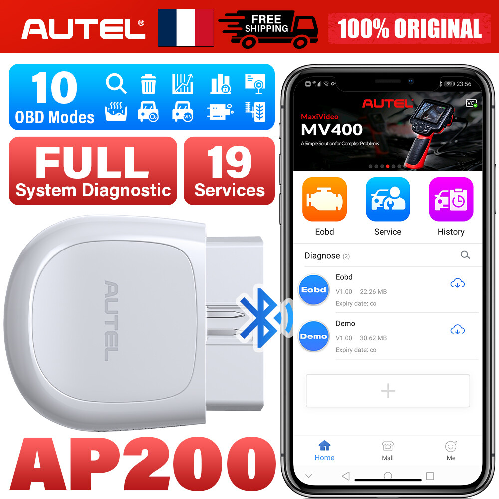 Systèmes complètes Autel AP200 MK808 PRO Scanner OBD2 Bluetooth 19 services auto