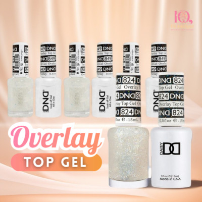 DND Overlay Top Gel Glitter Flourescent Mermaid Sparkle Effect - 0.5 oz/ 15 mL