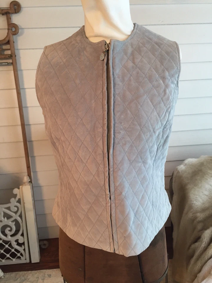 Colección Peck And Peck Azul Talla Pequeña 100% Gamuza Cuero Con Forro Poliéster Foto 2 de 4