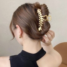 Fish Bones Hair Clip For Women Gold Color Hair Claws New Hair Grips p