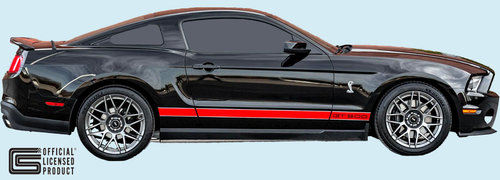 2011 2012 Mustang Shelby GT500 Lemans Stripe Dual Narrow 2-Color (10") COMPLETE! - Picture 2 of 2